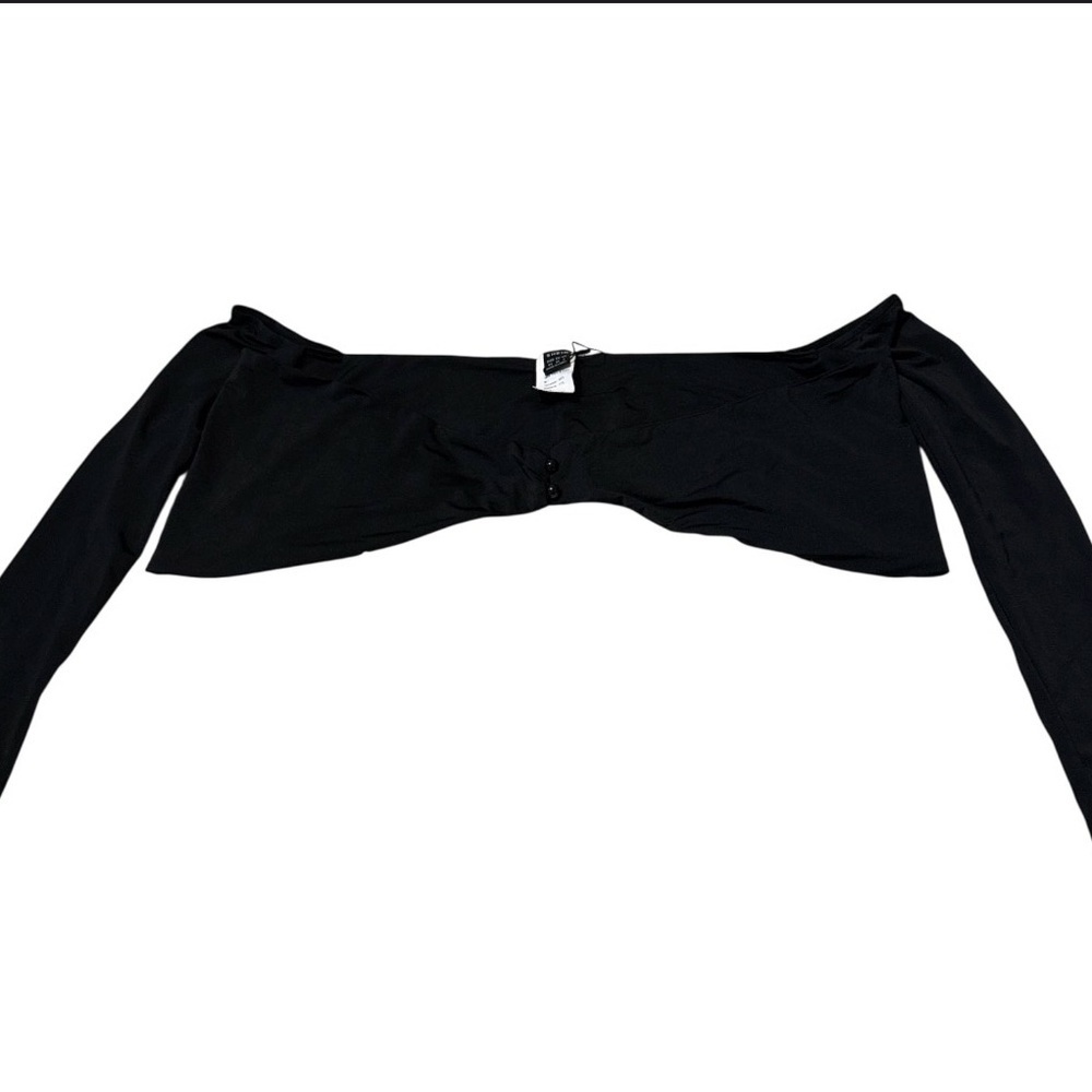 Black Off The Shoulder Crop Top Size XS
